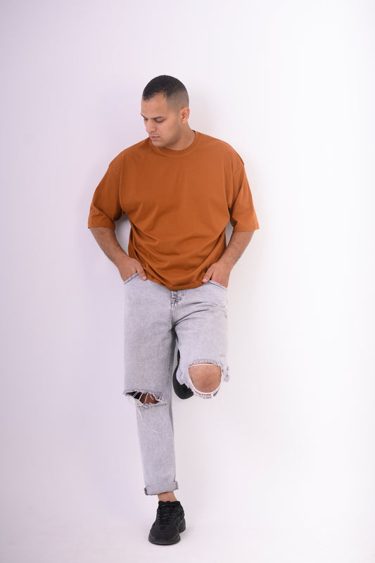 Oversized Basic T-shirt In Havan